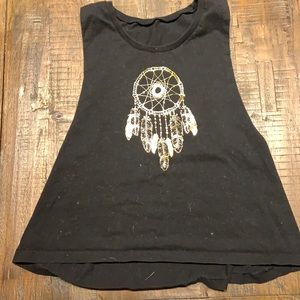 Black, razorback tank top!